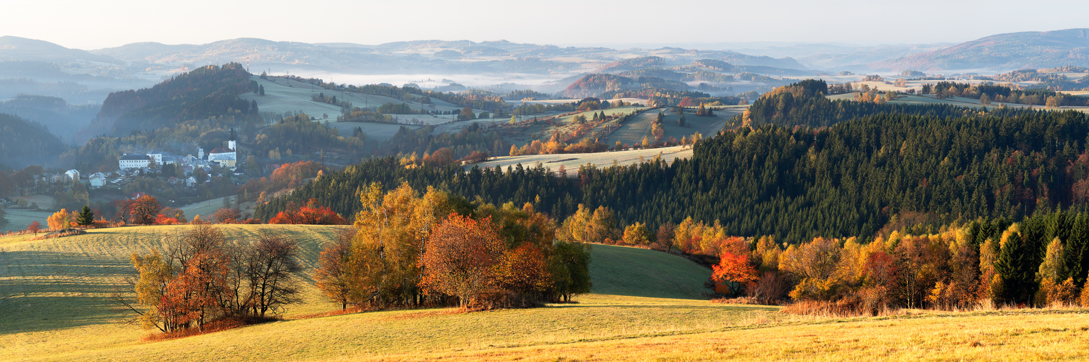 Ráno nad Brannou, říjen 2013